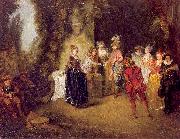WATTEAU, Antoine The French Theater Spain oil painting artist
